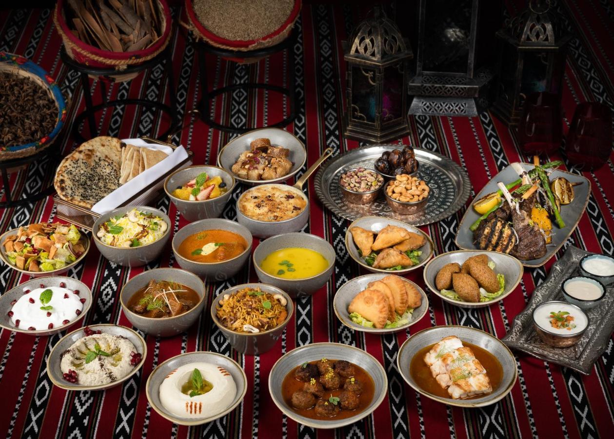 Centara West Bay Hotel & Residences 도하 외부 사진 A selection of traditional Emirati cuisine